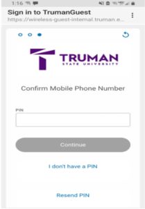 Confirm Phone Number and Enter PIN