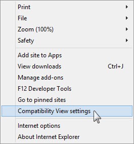 internet explorer 11 compatibility mode