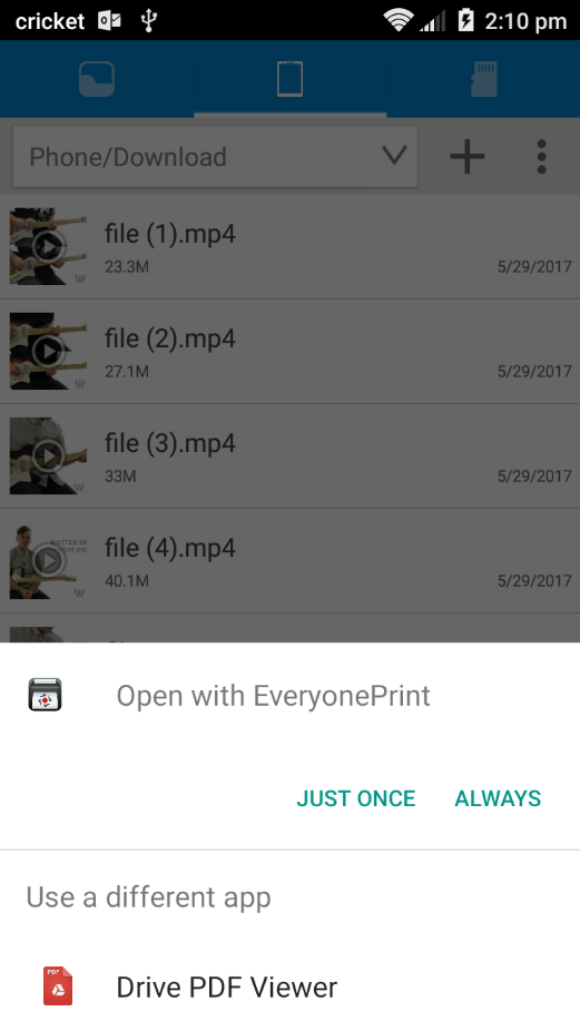Method 2 - Print to EveryonePrint from another app