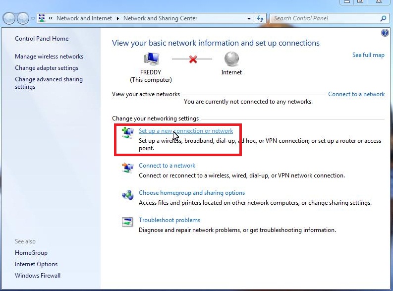 General FAQs: Windows 7: Wireless Connection Setup