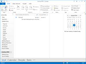 screenshot for creating an outlook .psd data file